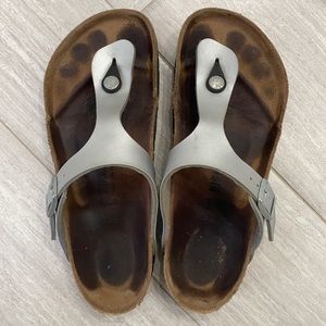 Birkenstock Gizeh Birko-flor - silver